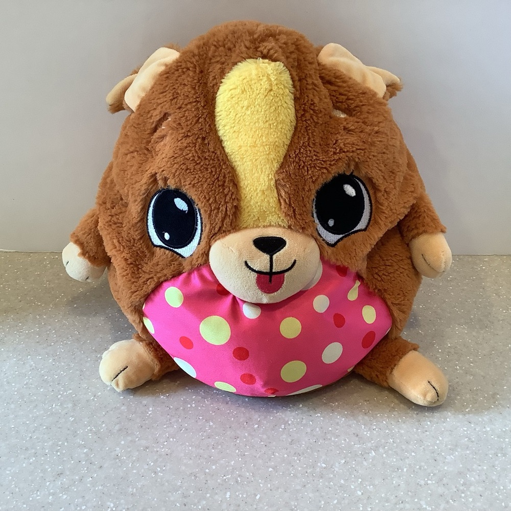 Mushabelly Grumble Plush Brown Dog Cody The Puppy Pillow Beanbag Sewn Eyes